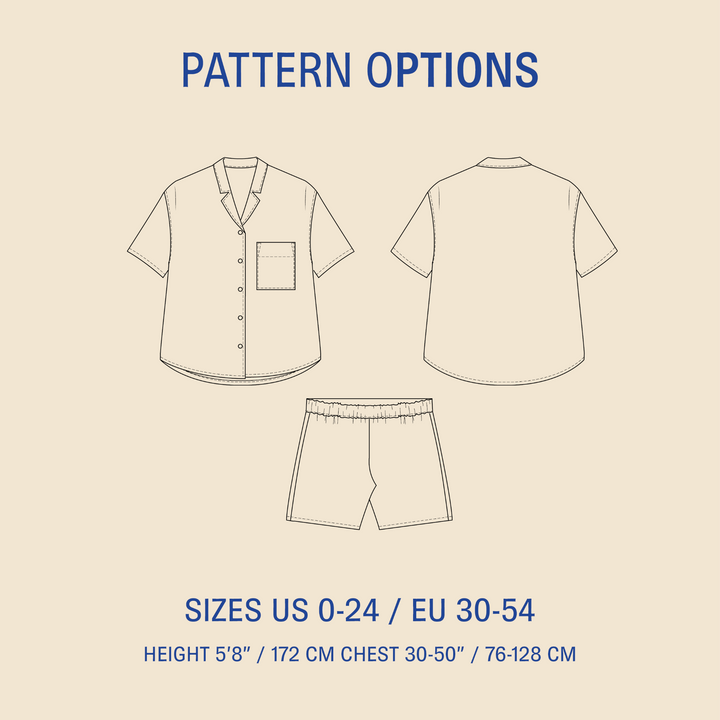 Camp Shirt and Shorts Sewing pattern