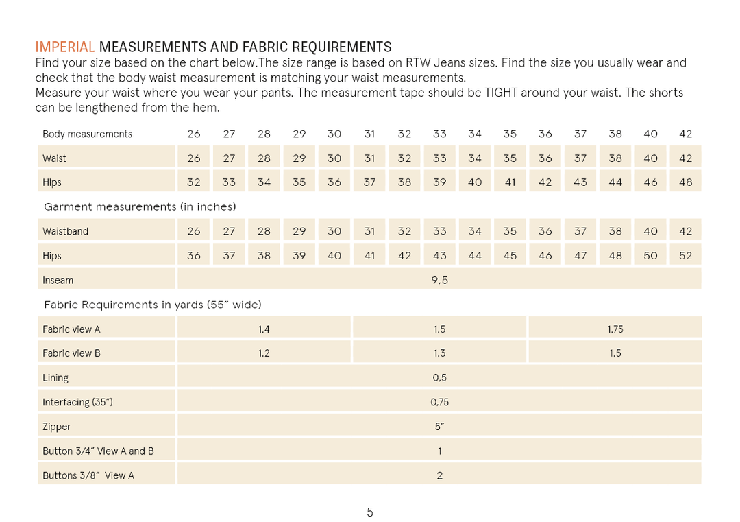 Cargo Shorts sewing pattern