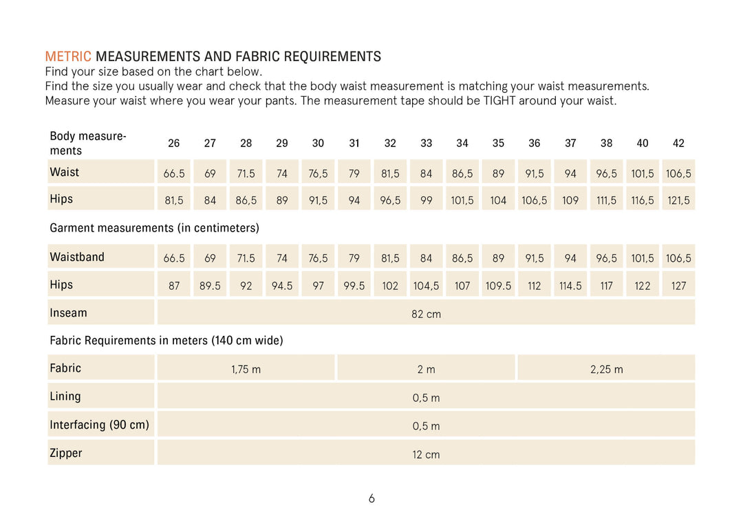Chino pants sewing pattern Wardrobe By Me