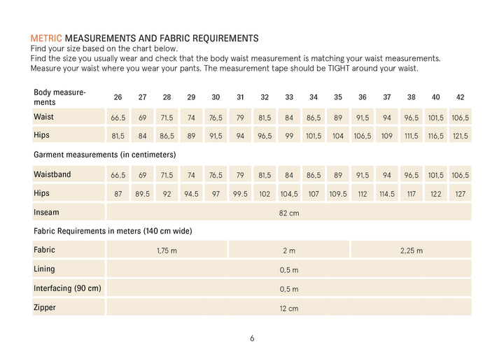 Chino pants sewing pattern Wardrobe By Me