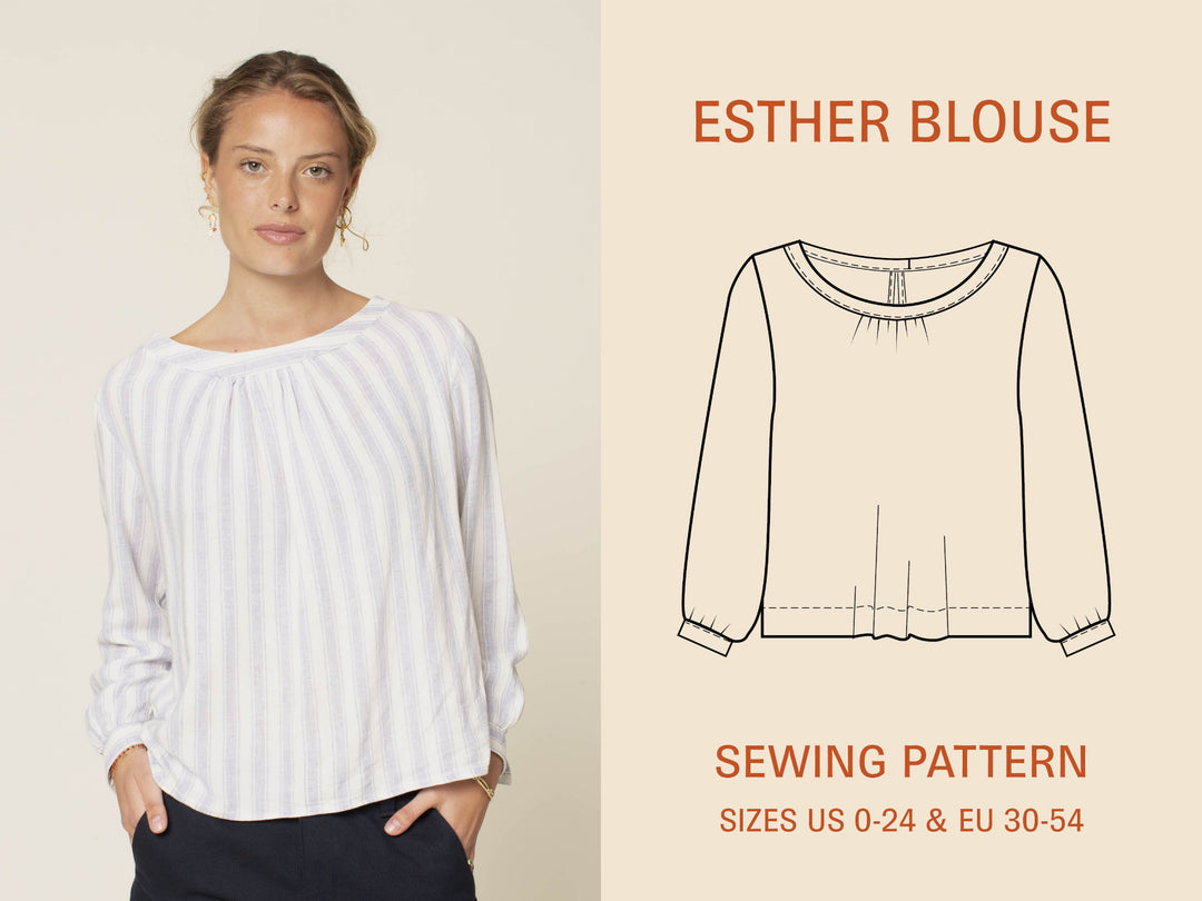 Esther Blouse Womens Paper Pattern - Wardrobe by Me Esther Blouse Womens Paper Pattern - Wardrobe by Me