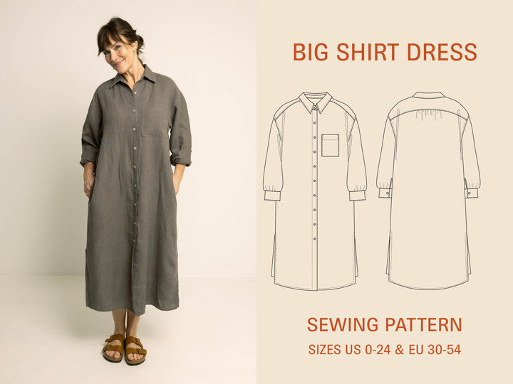 Big Shirt Sewing Pattern - Wardrobe By Me