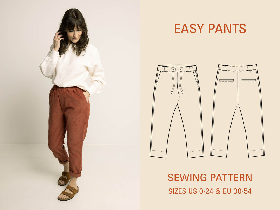 Easy Pants -Printed Pattern - Wardrobe By Me