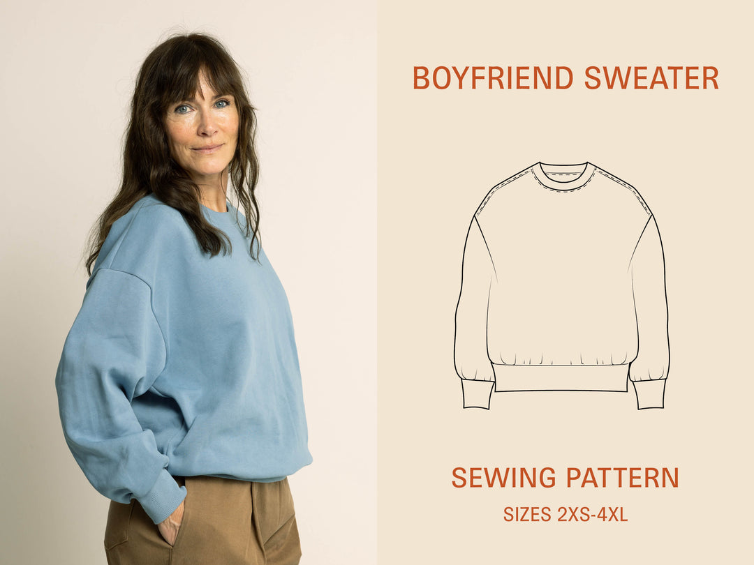 Boyfriend Sweater sewing pattern - Wardrobe By Me