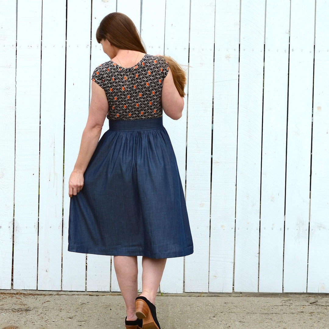 Skirt with buttons Sewing Pattern -Women's sizes - Wardrobe By Me