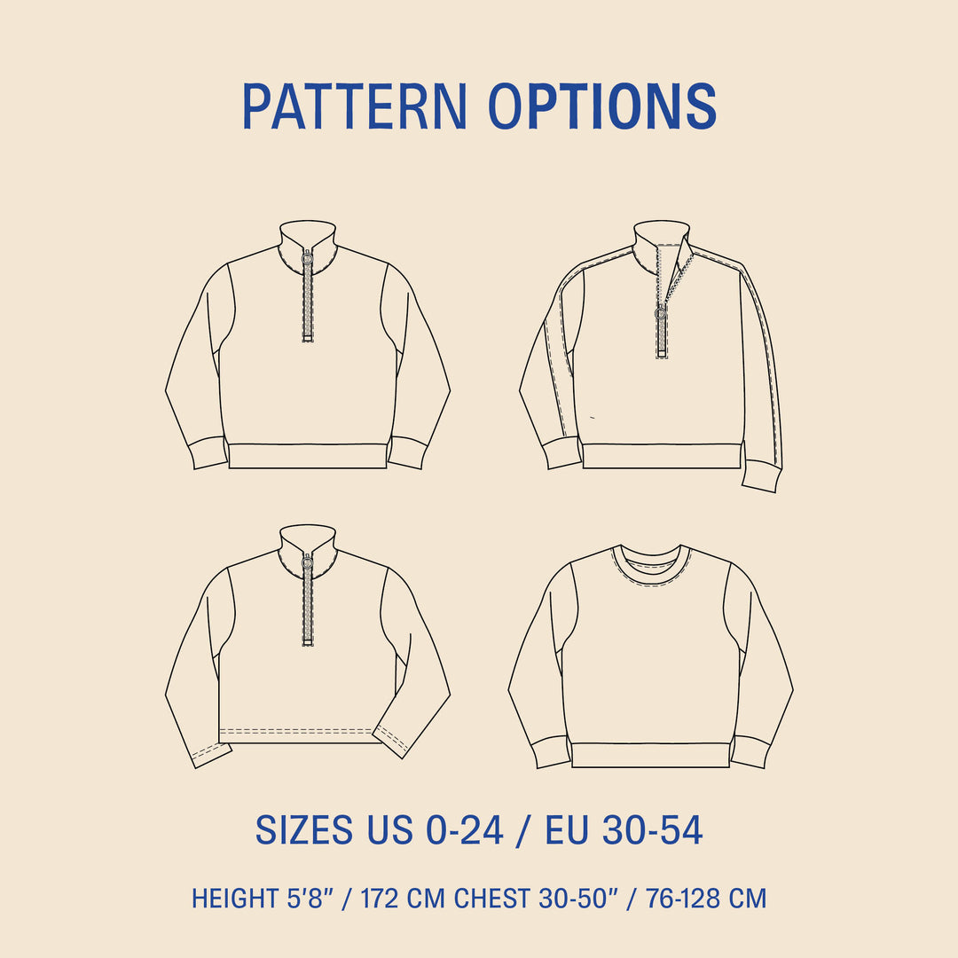 Half Zip sweater Pattern