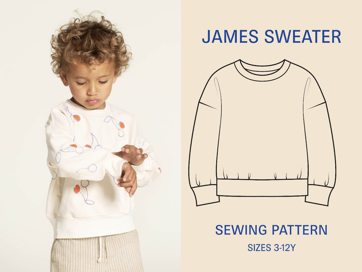 Kids James Sweater Sewing Pattern - Wardrobe By Me