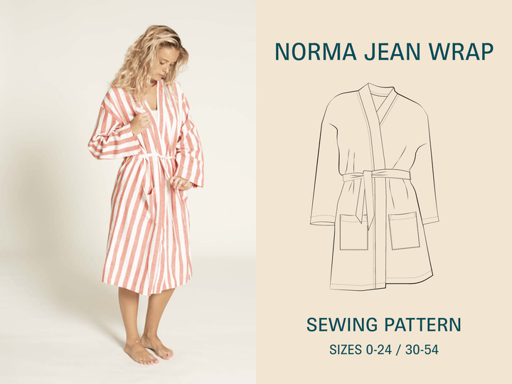 Norma Jean wrap Sewing Pattern -Women's sizes