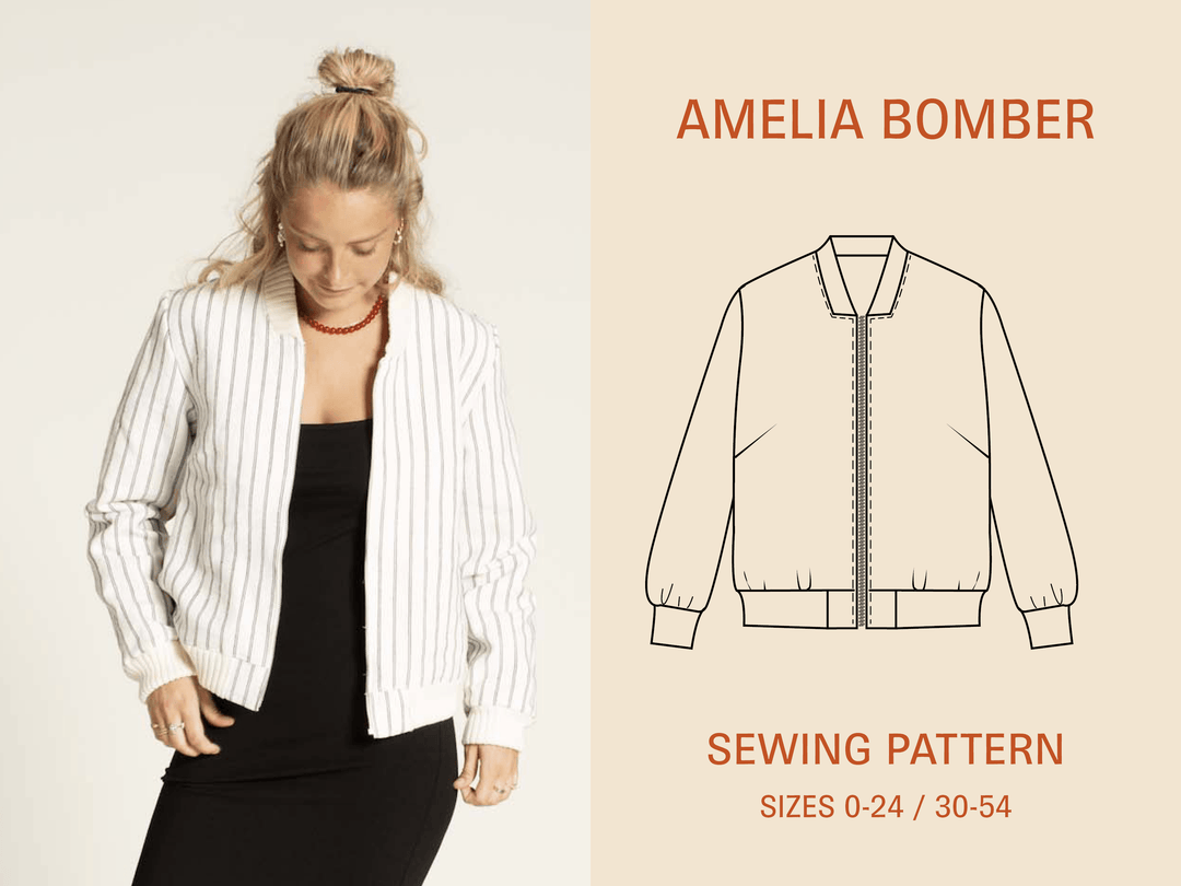 Amelia Bomber Printed pattern-Women's sizes
