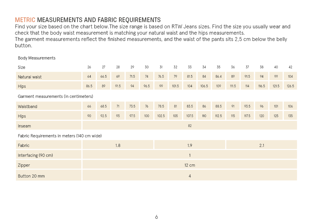 Cargo pants sewing pattern