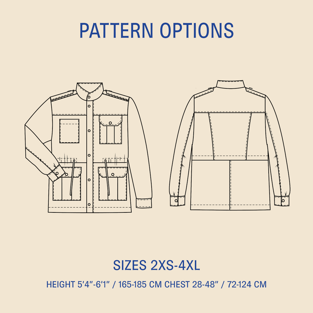 Utility jacket sewing pattern