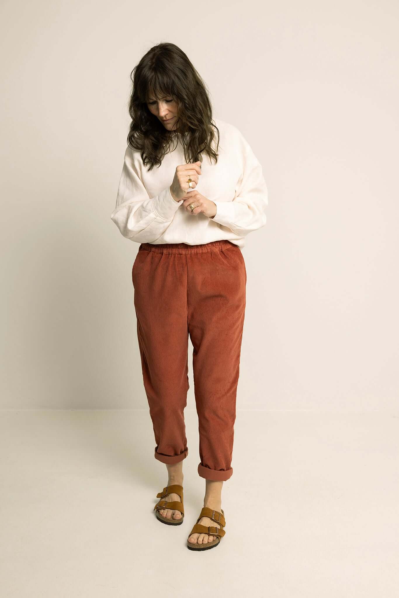 GRAPHIC PRINT PANEL EASY PANTS サイズ1 Wide Leg Pants Sewing Pattern, High Waist Pallazzo Pants
