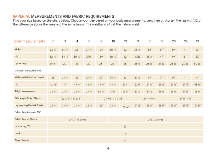 Bermuda Pants and Shorts Sewing Pattern