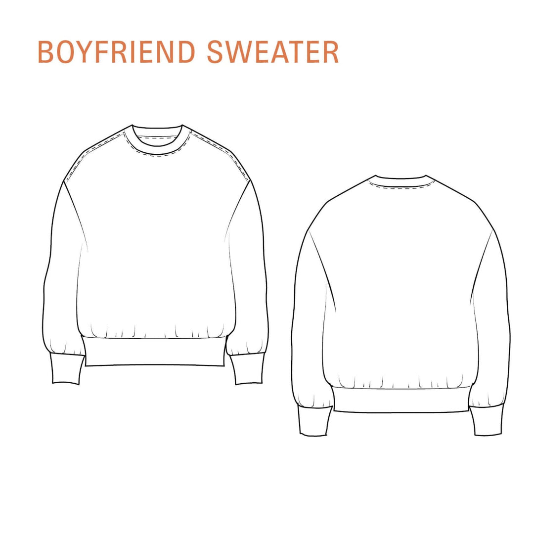 Boyfriend sweater sewing pattern