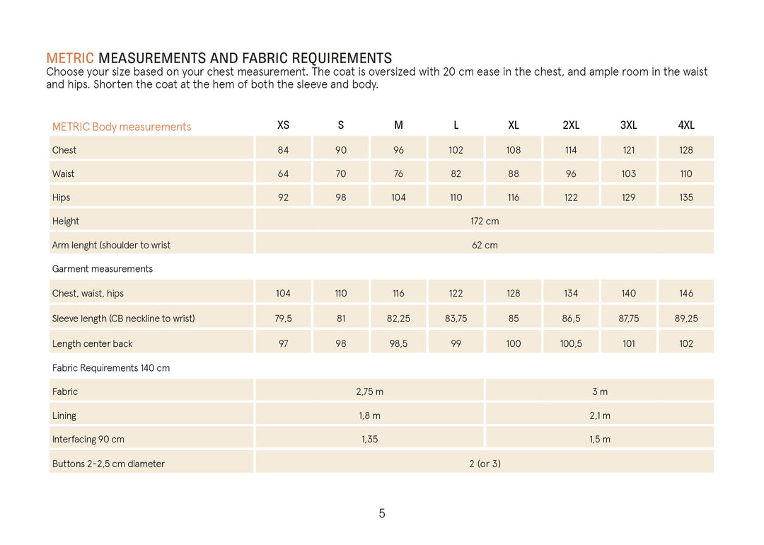 Cocoon Coat Sewing Pattern