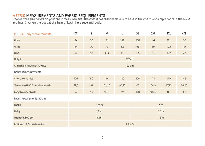 Cocoon Coat Sewing Pattern