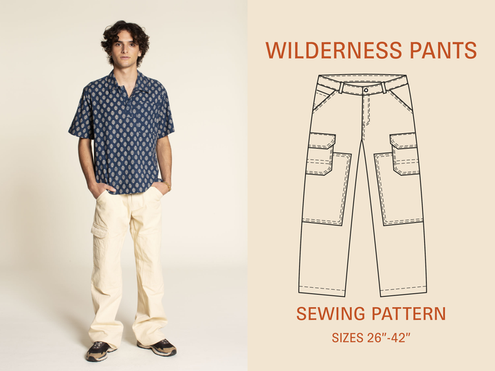 Wilderness pants sewing pattern- Sizes 26-42"
