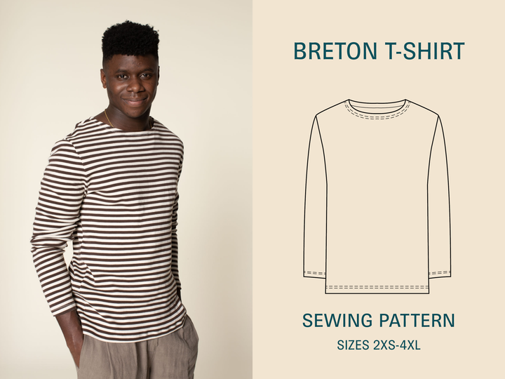 Breton Shirt Sewing Pattern- Men's Sizes 2XS-4XL