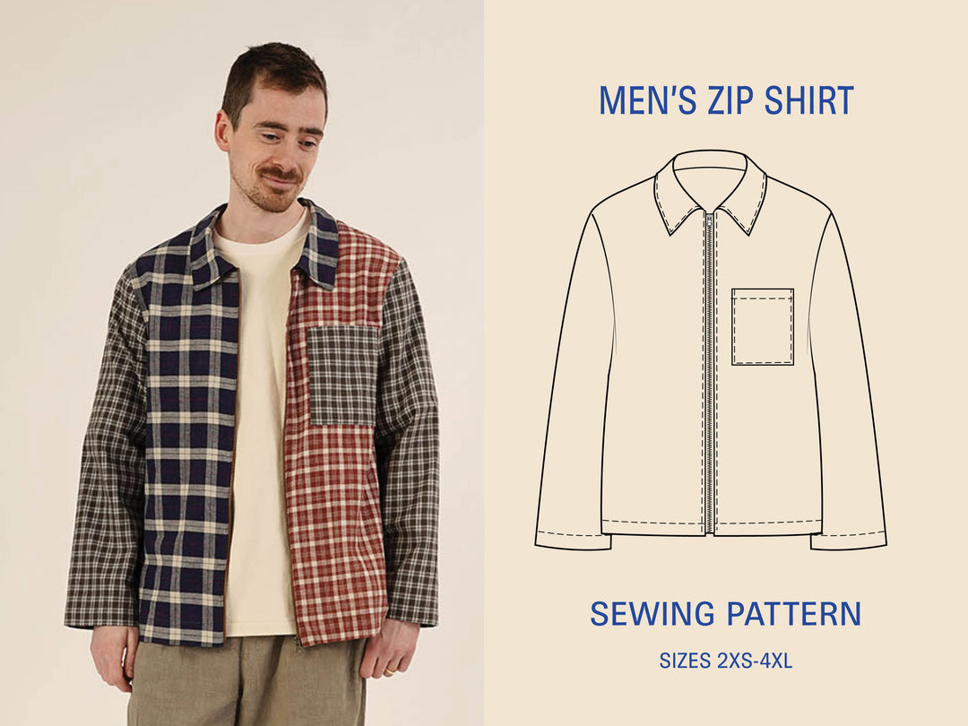 Men's Zip Shirt sewing pattern