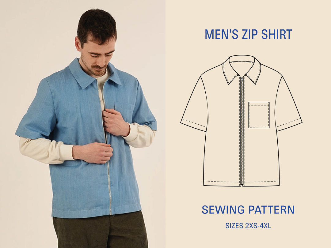 Men's Zip Shirt sewing pattern