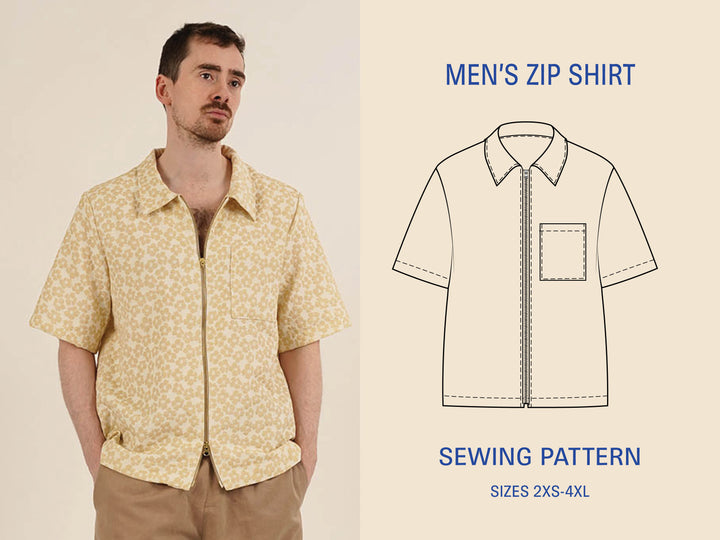 Men's Zip Shirt sewing pattern