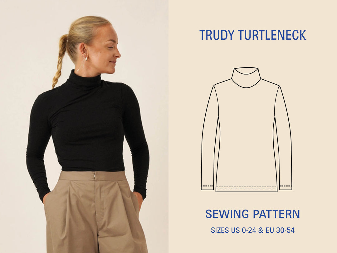 Trudy Turtleneck T-shirt Sewing Pattern