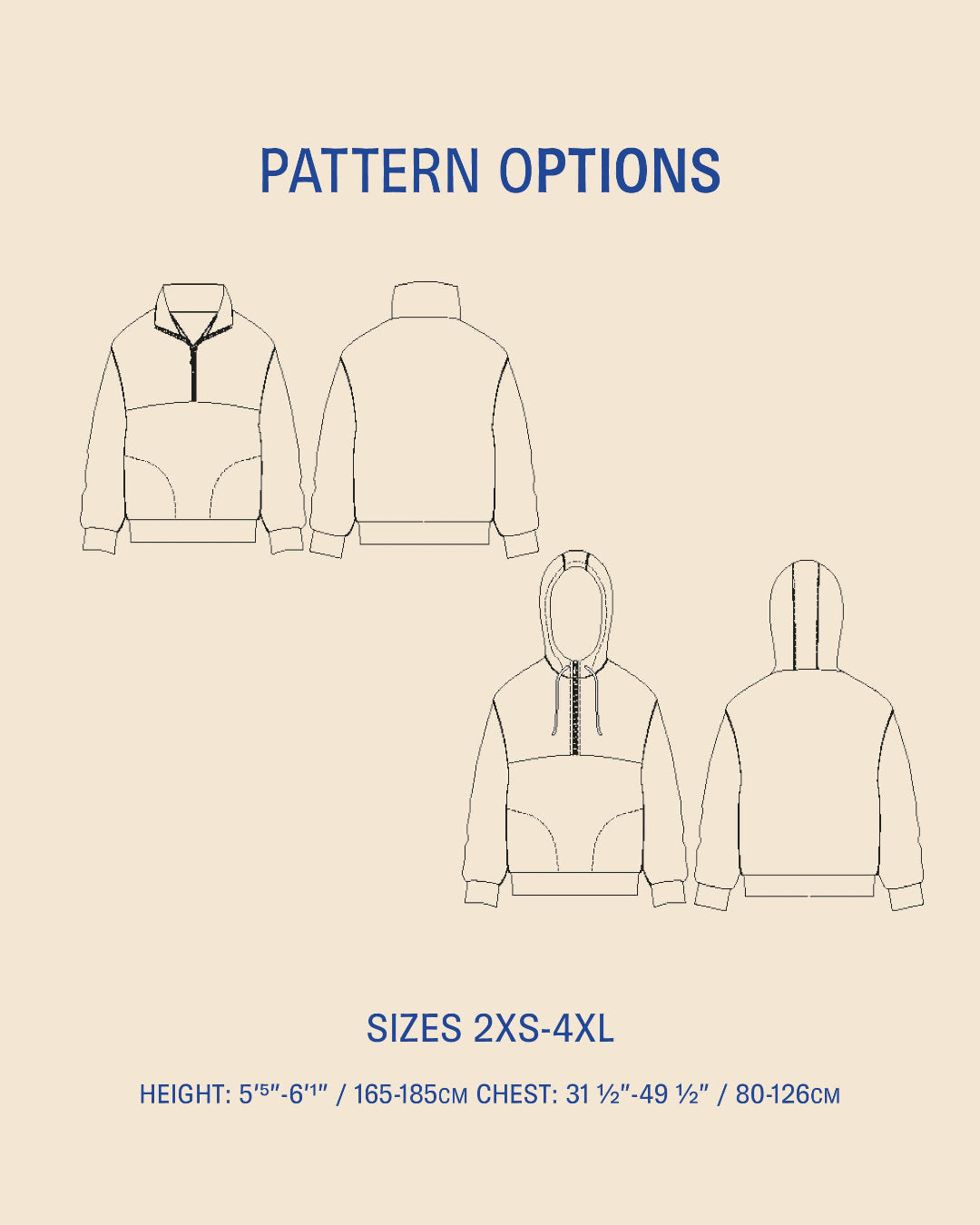 Zip Up Sweater sewing pattern
