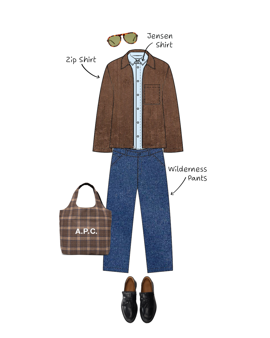 Men's Zip Shirt sewing pattern