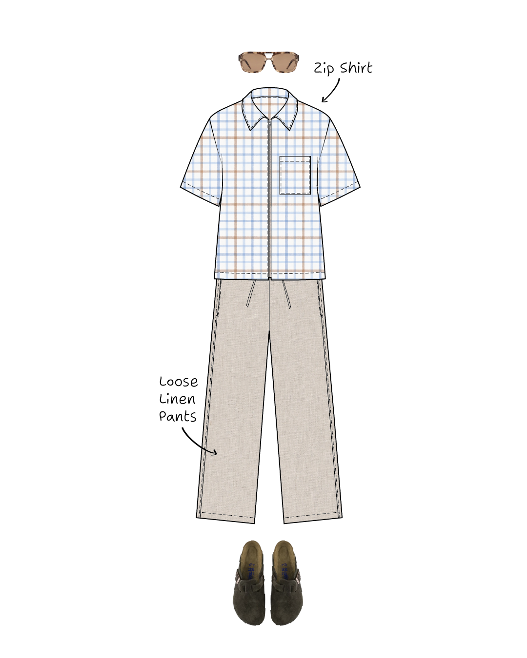 Men's Zip Shirt sewing pattern