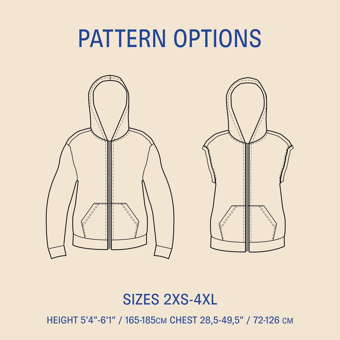 Jacket Sewing Free Hoodie Sewing Pattern Pdf Zipper Hoodie Sewing