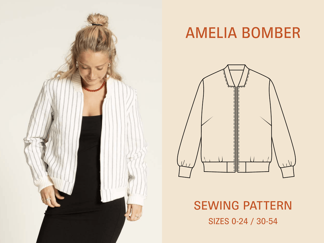 Amelia Bomber Jacket- Printed Pattern - Wardrobe By Me