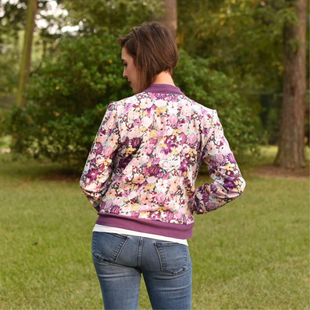 Amelia Bomber Jacket- Printed Pattern - Wardrobe By Me