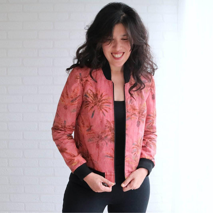 Amelia Bomber Printed pattern-Women's sizes - Wardrobe By Me