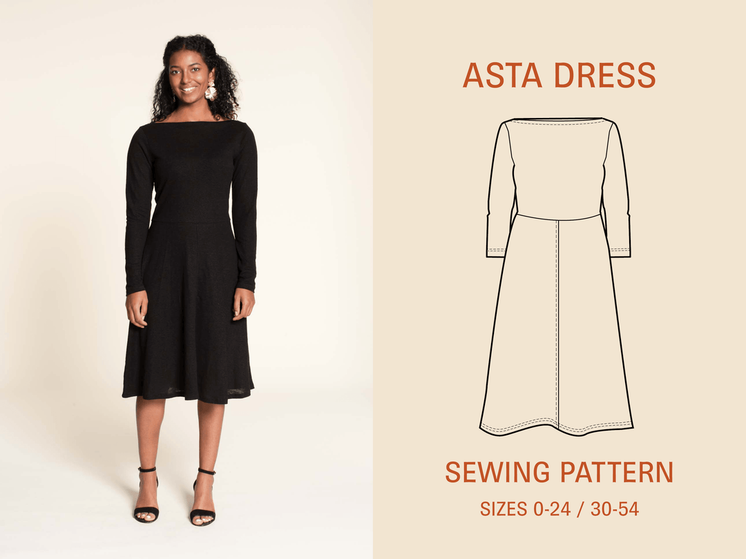 Asta Dress PAPER sewing pattern - Wardrobe By Me