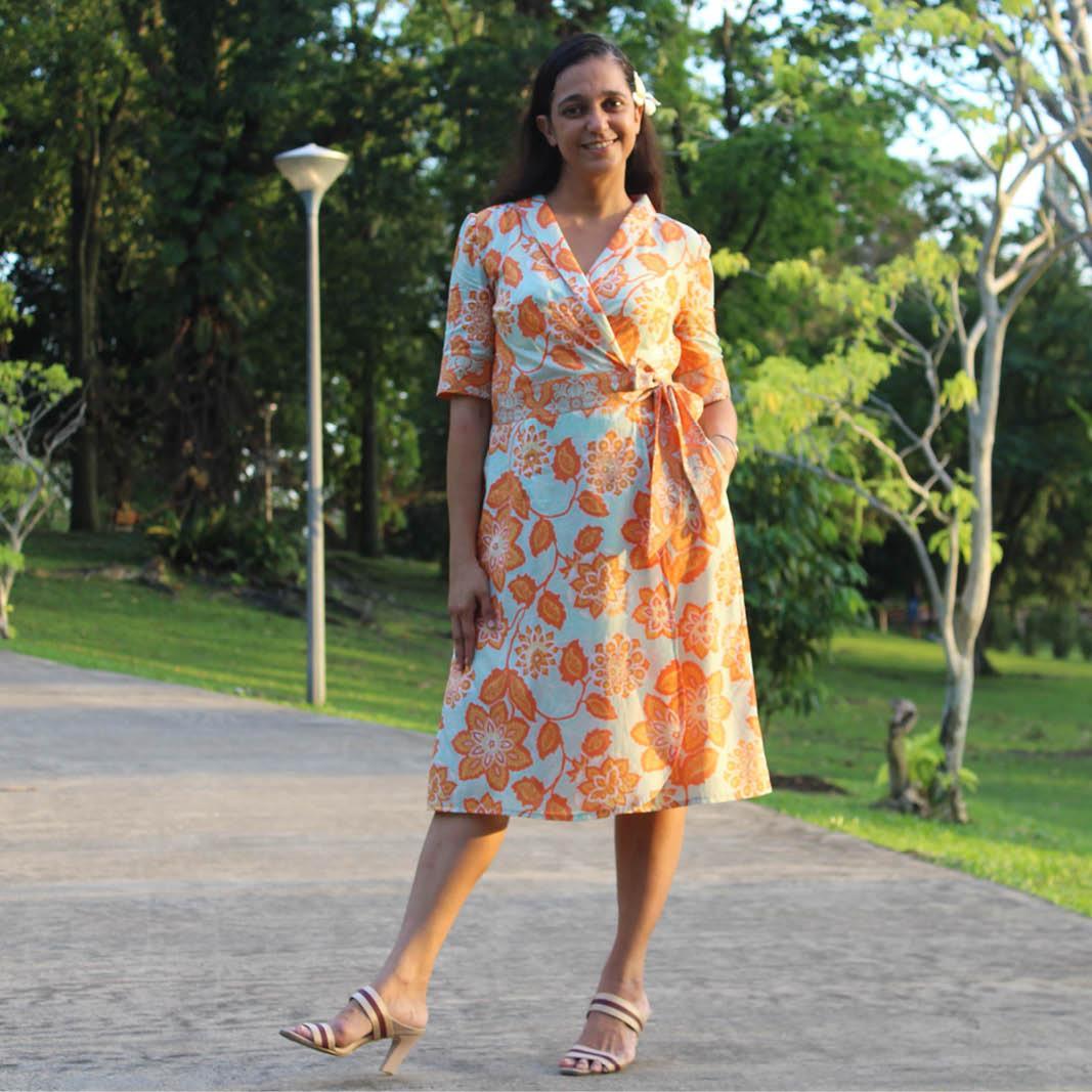 Ava Wrap Dress Sewing Pattern-Women's sizes - Wardrobe By Me