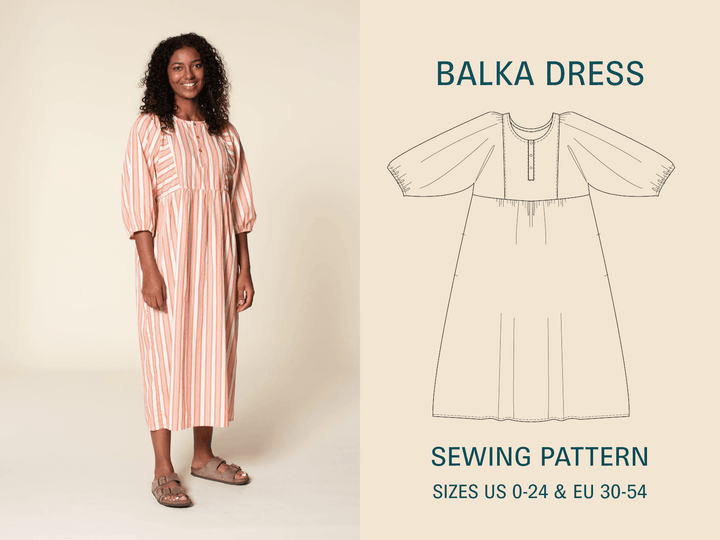 Balka Dress Printed pattern-Women's sizes - Wardrobe By Me