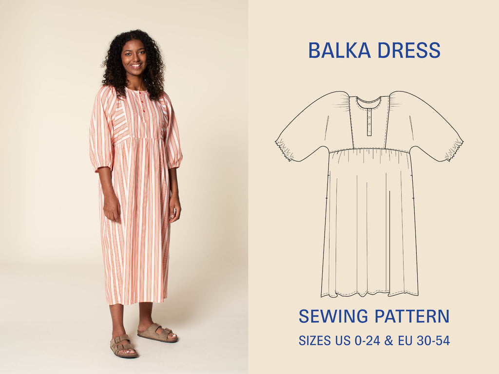 Balka Dress Womens Paper Pattern - Wardrobe by Me