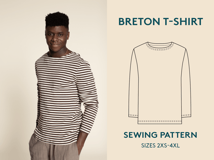Breton T-shirt sewing pattern - Wardrobe By Me