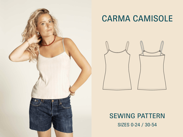 Camisole Sewing Pattern -Women's sizes - Wardrobe By Me