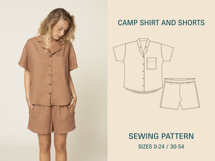 Camp Shirt and Shorts-Printed Pattern - Wardrobe By Me