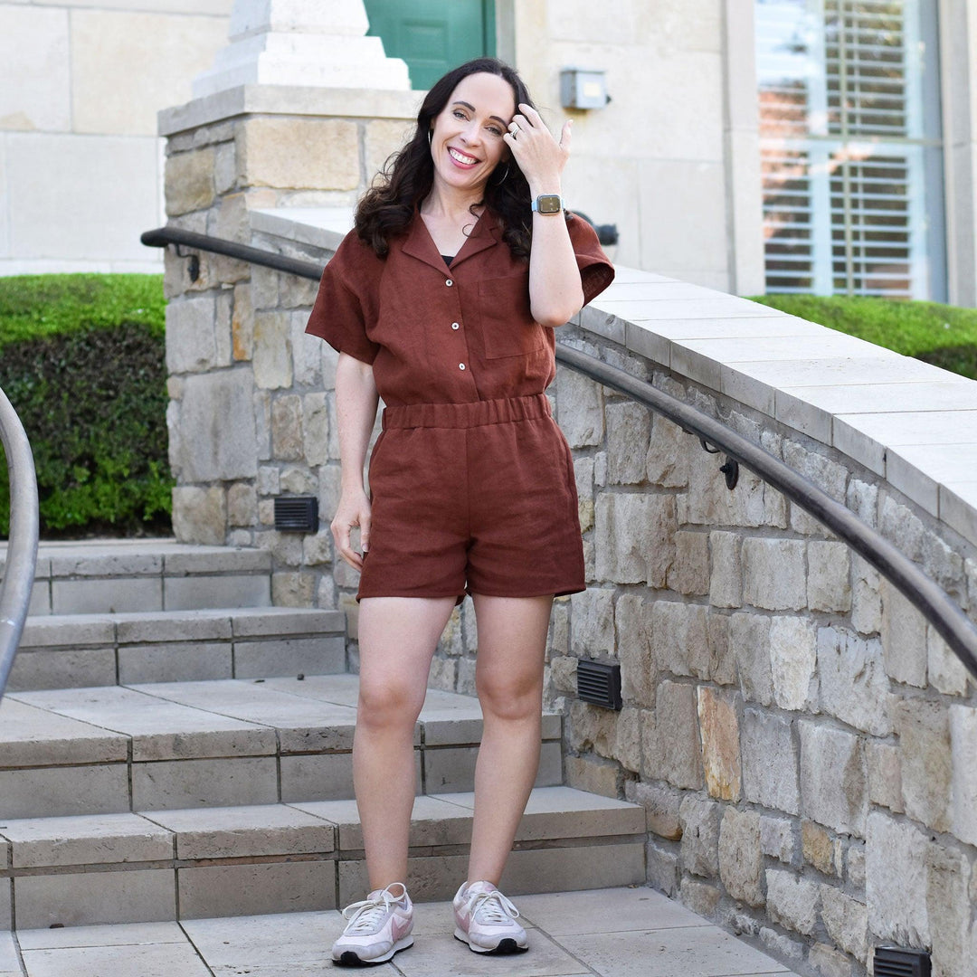 Camp Shirt and Shorts-Printed Pattern - Wardrobe By Me