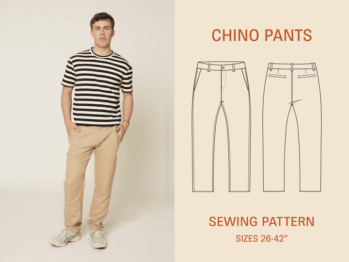 Chino Pants -Printed Pattern - Wardrobe By Me