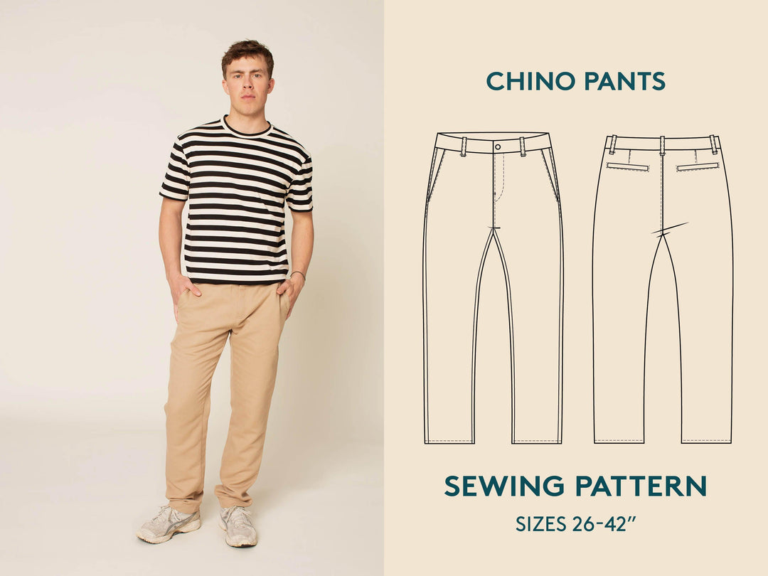 Chino pants sewing pattern - Wardrobe By Me