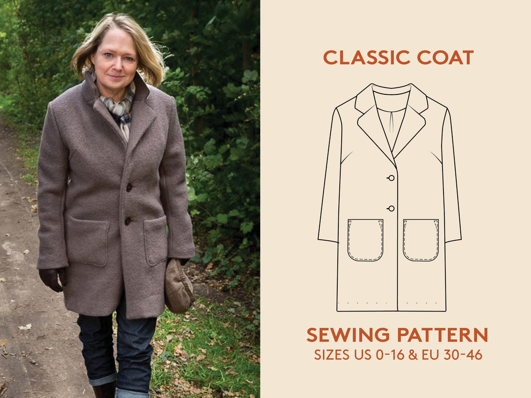 Classic Coat Sewing Pattern - Wardrobe By Me