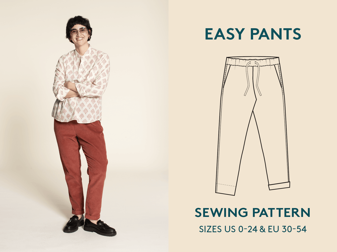 Easy pants Sewing Pattern -Women's sizes - Wardrobe By Me