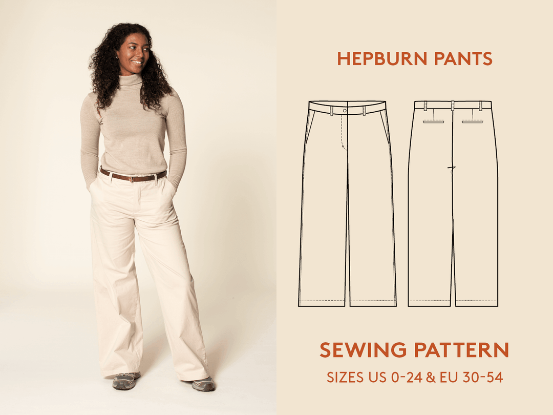 Hepburn Pants Printed pattern -Women's sizes - Wardrobe By Me