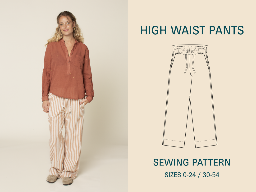 High Waist Pants Sewing Pattern - Wardrobe By Me