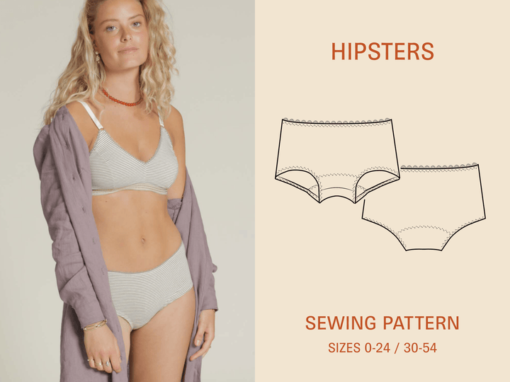 Hipster Underpants Printed Pattern -Women's sizes - Wardrobe By Me