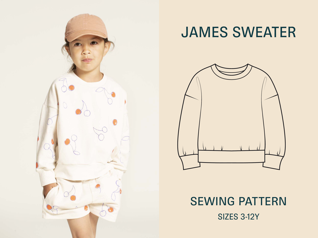 James Sweater Sewing Pattern - Kids Sizes 3-12Y - Wardrobe By Me