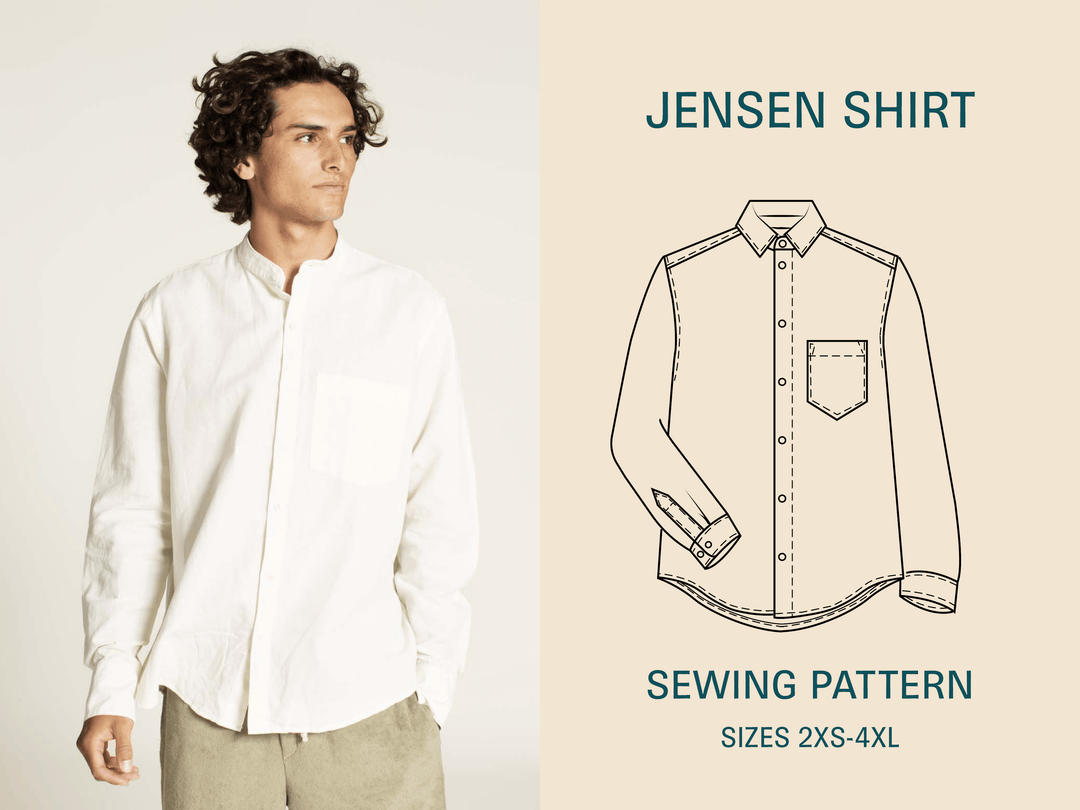 Jensen Shirt sewing pattern- Men's Sizes 2XS-4XL - Wardrobe By Me